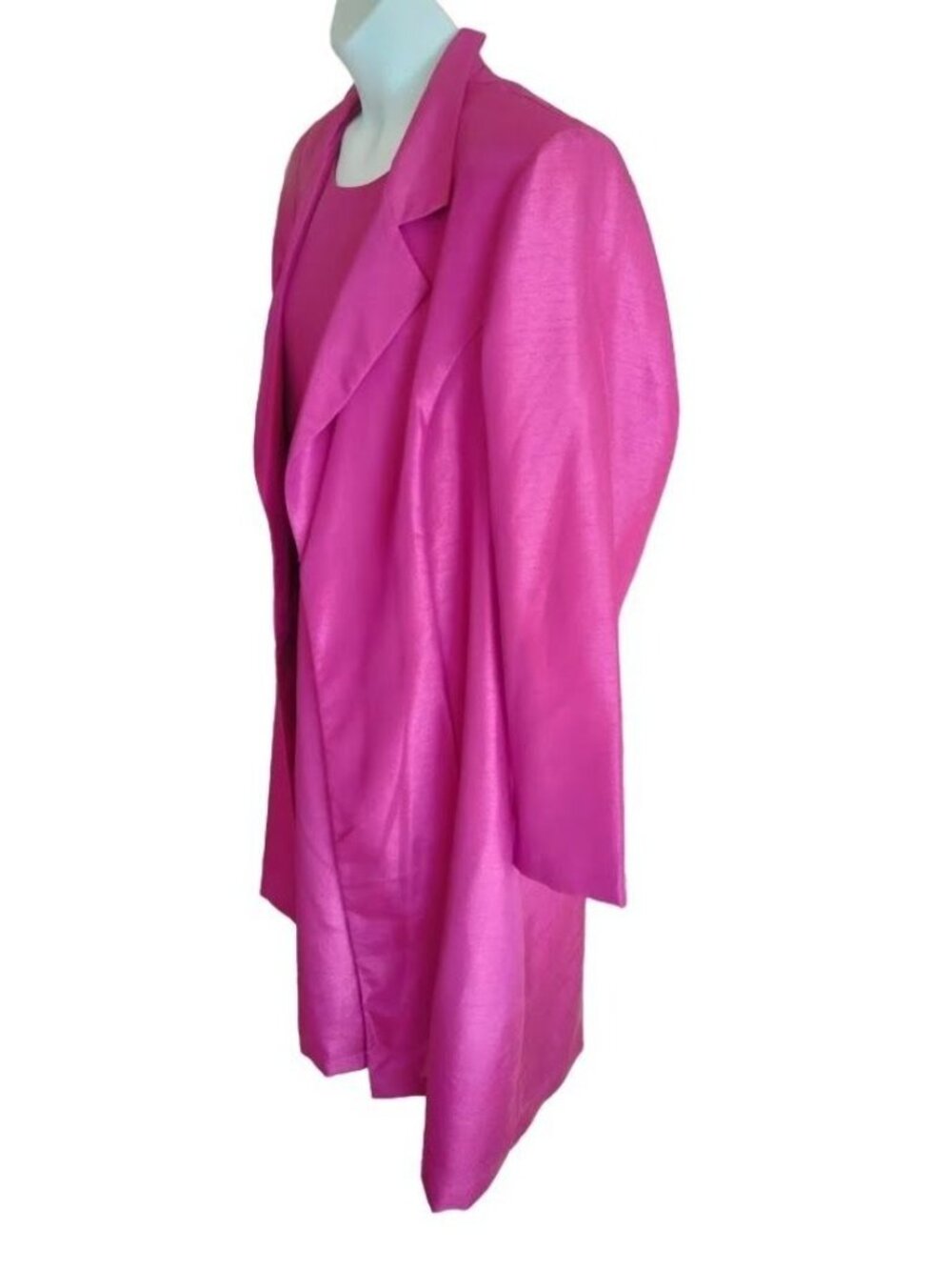 Blair Plus Size 22W Dress & Jacket Set Pink 2-Piece Suit Notch Lapel Open Front - Picture 4 of 10